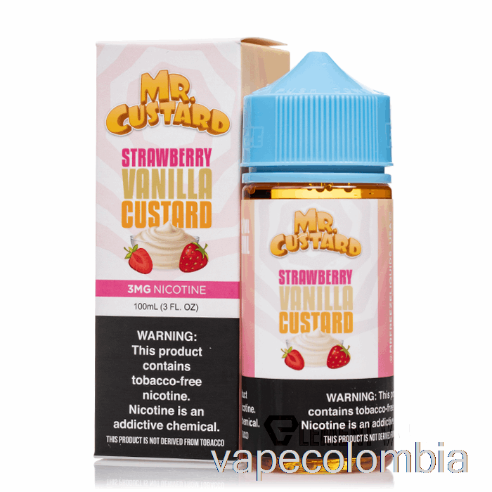 Vape Recargable Natillas De Vainilla Y Fresa - Mr Custard - 100ml 3mg